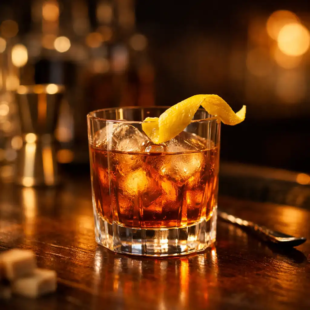 Handgemachter Signature-Cocktail in elegantem Glas